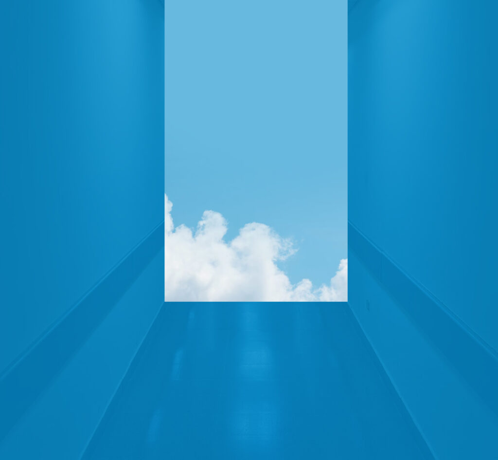 Picture of a hallway into the sky