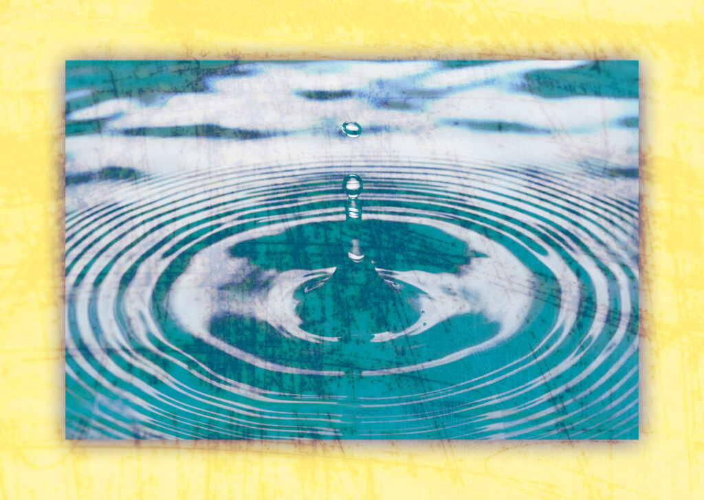 A picture of a water ripple to connect with the writing's title.