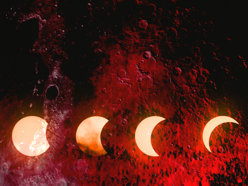 Blood moon imagery